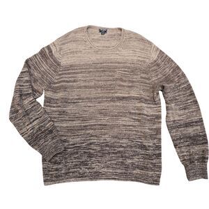 Todd Snyder Sweater Mens XL Linen‎ / Cotton Blend Brown Ombre marled Crewneck
